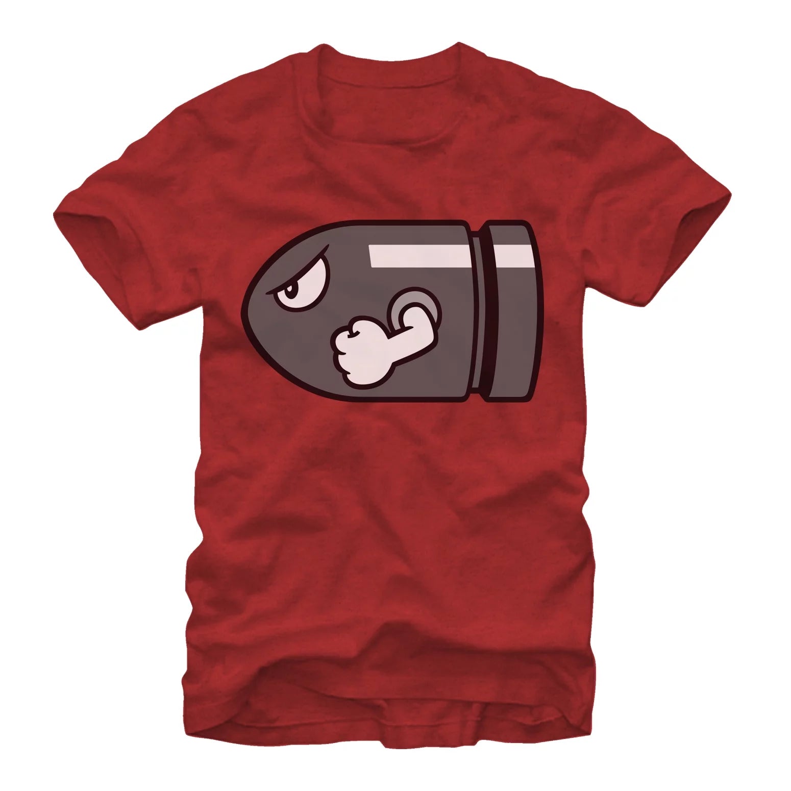 Men's Nintendo Mario Bullet Bill  Graphic Tee Red Heather Small