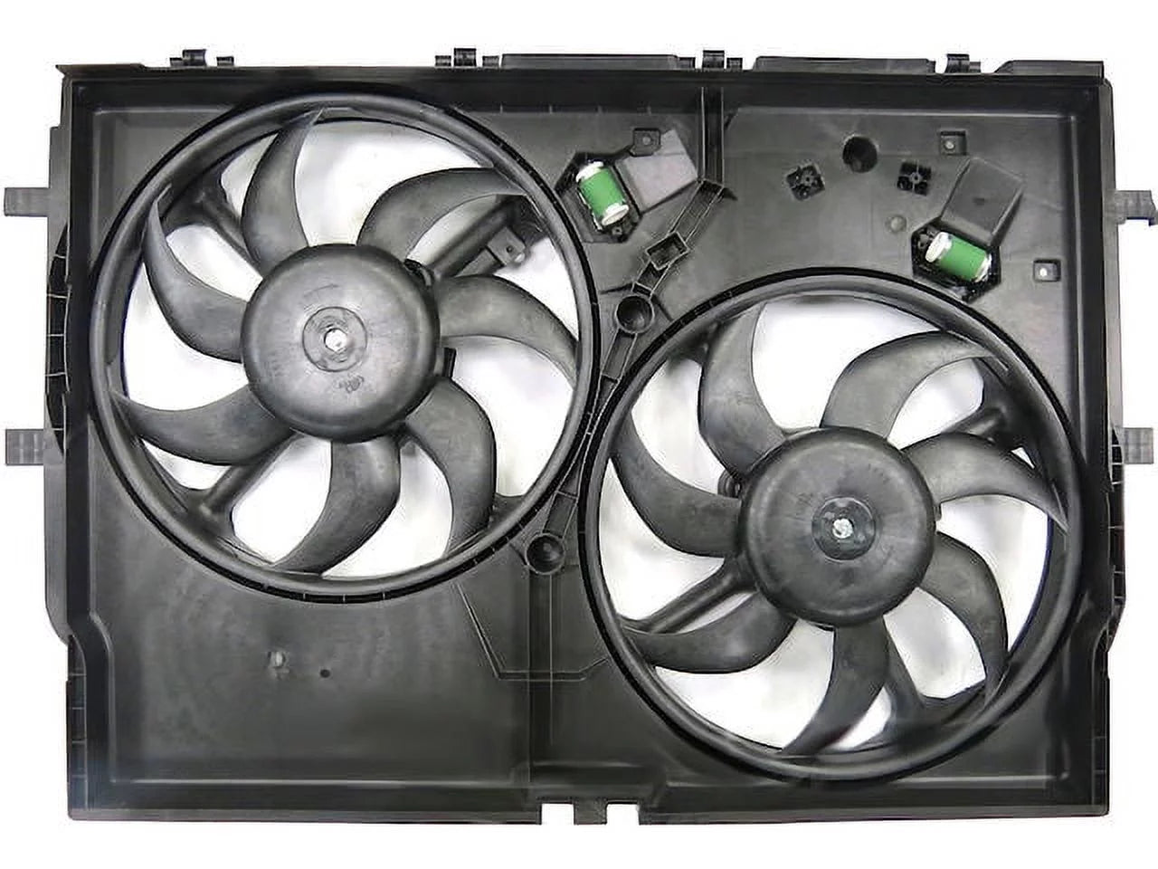 Dual Radiator and Condenser Fan Assembly - Compatible with 2014 - 2019 Ram ProMaster 2500 3.6L V6 2015 2016 2017 2018