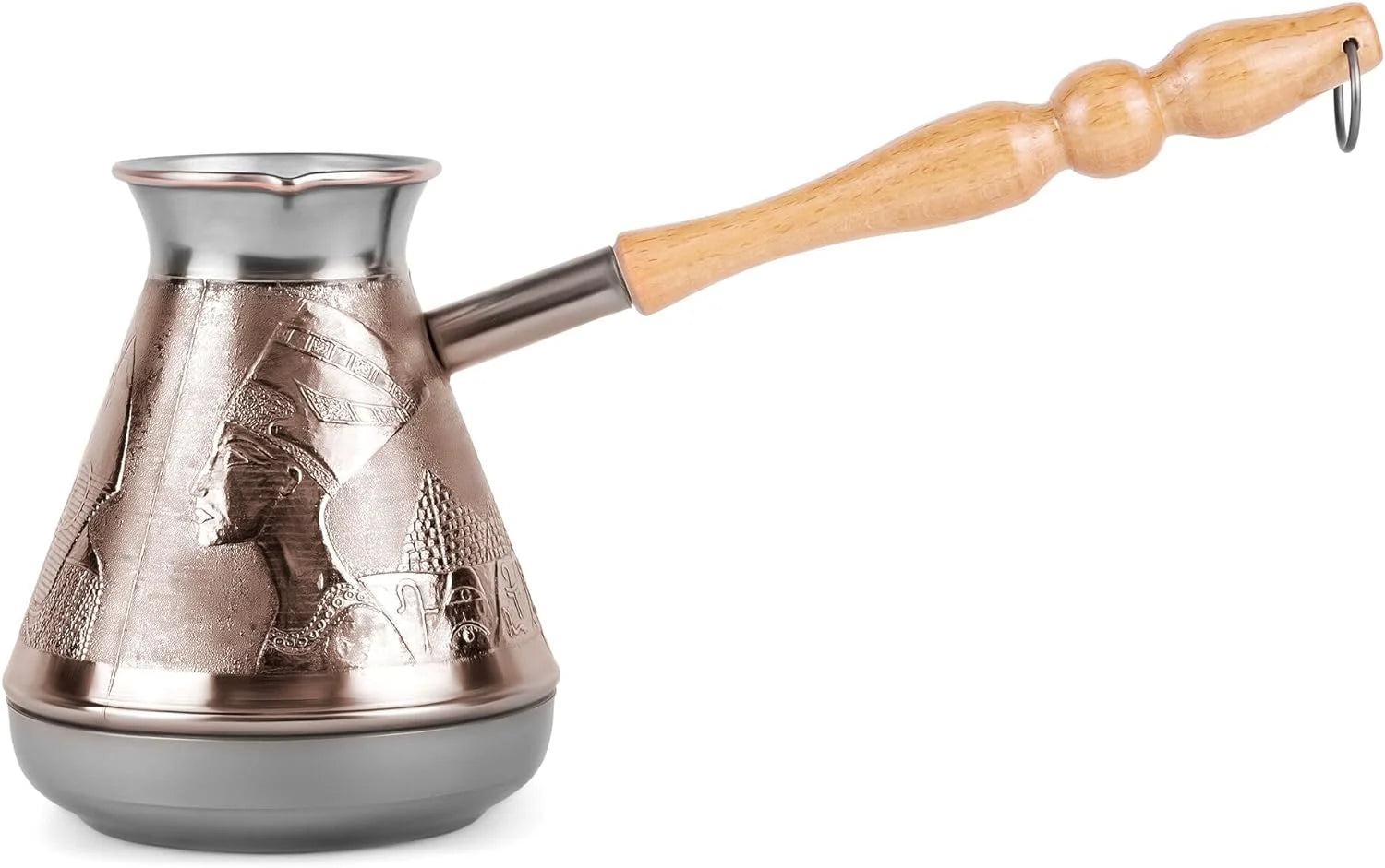 Egypt Copper Cezve Large 23.7 Fl Oz Ibrik Coffee Greek Coffee With Wooden Handle