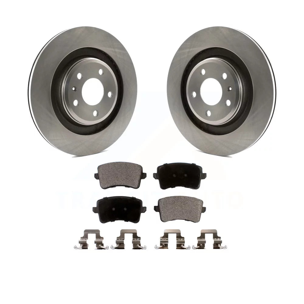 Transit Auto - Rear Disc Brake Rotors And Semi-Metallic Pads Kit For Audi S5 A4 Quattro K8F-101887