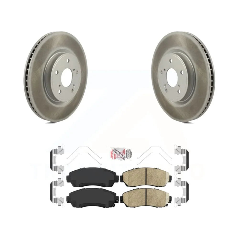 Transit Auto - Front Coated Disc Brake Rotors And Ceramic Pads Kit For Honda CR-V Hybrid KGA-100198