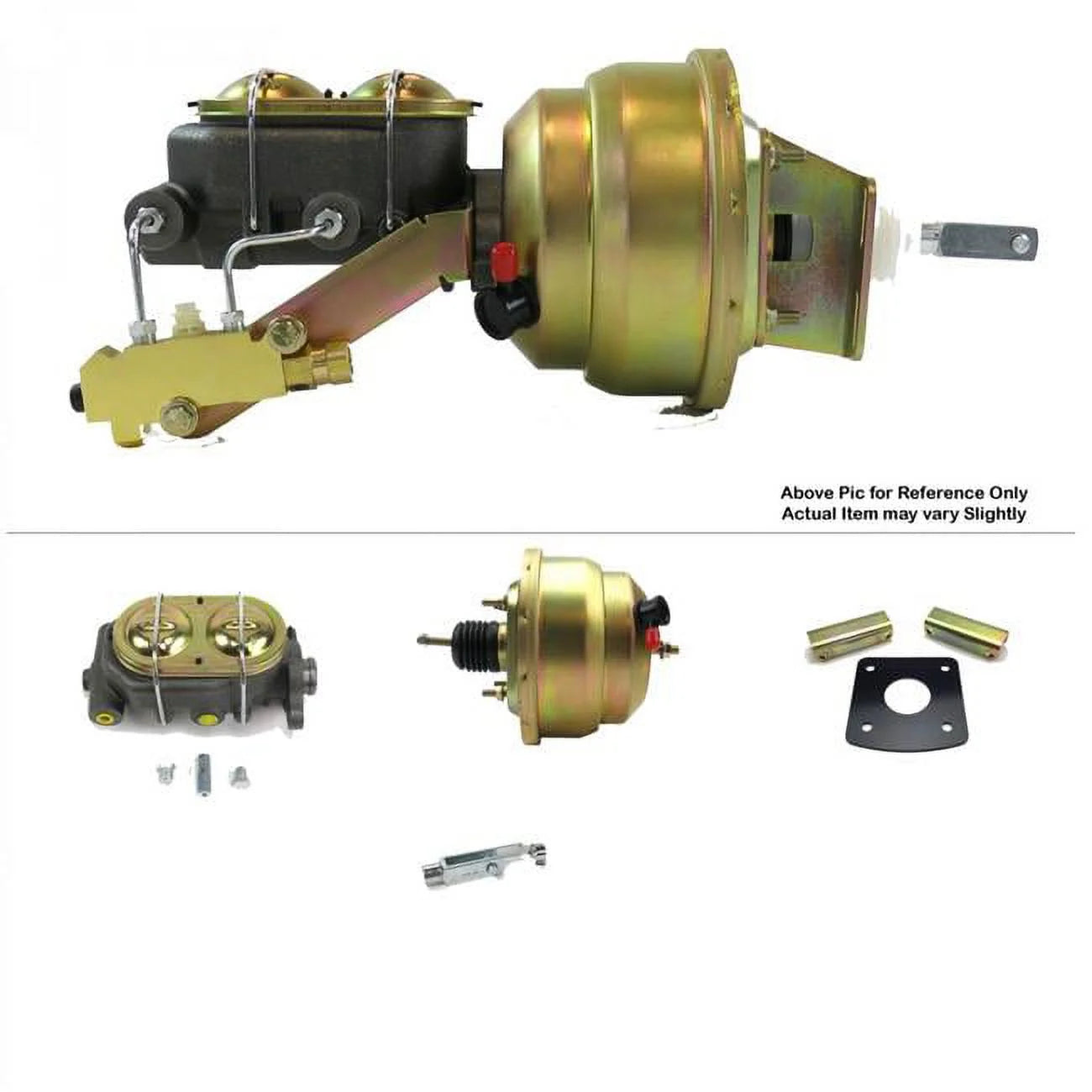 Helix Suspension Brakes & Steering  1965-1970 Chevy Full Size Firewall Mount Power 8 in. Dual Booster Kit Disc & Drum