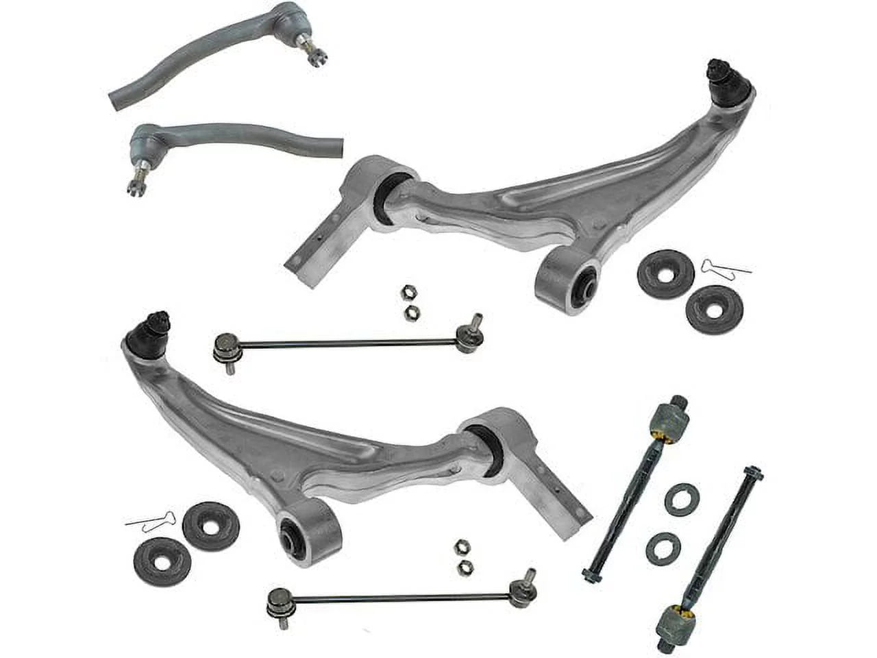 Control Arm - Sway Bar Link - Tie Rod Kit 8 Piece Set - Compatible with 2009 - 2015 Honda Pilot 2010 2011 2012 2013 2014