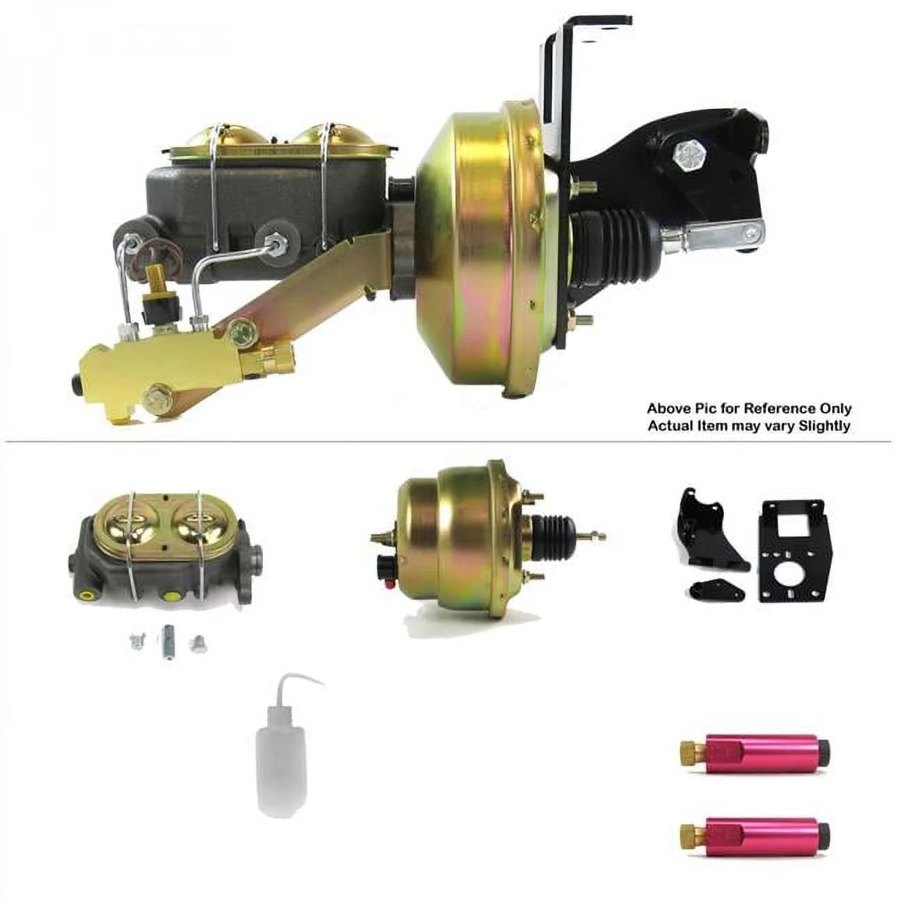 Helix Suspension Brakes & Steering  1948-1952 Ford Frame Mount Power 7 in. Dual Brake Booster Kit Disc & Drum