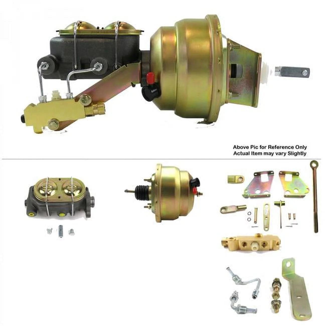 Helix Suspension Brakes & Steering  1967-1972 Chevy Truck Firewall Mount Power 8 in. Dual Brake Booster Kit LS Disc & Drum