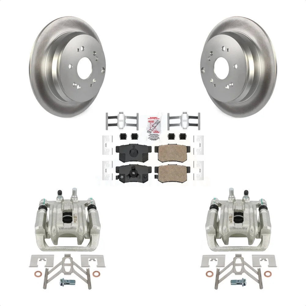 Transit Auto Rear Disc Brake Caliper Coated Rotors And Ceramic Pads Kit For Honda CR-V Acura RDX KCG-101091N