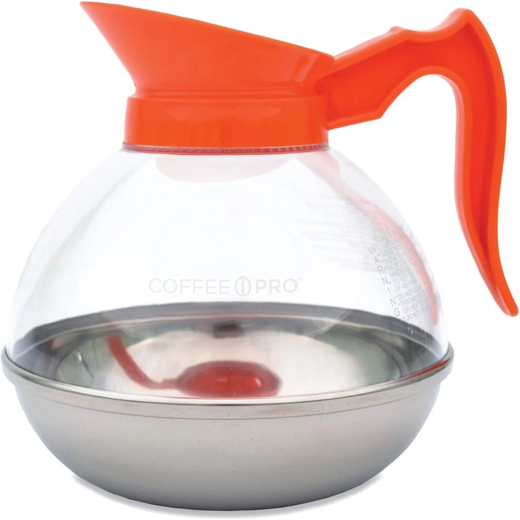 Coffee Pro Unbreakable 12-cup Decanter - Clear - Stainless Steel, Polycarbonate, Phenolic Plastic Body - 1 Each | Bundle of 2 Each