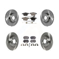 Transit Auto - Front Rear Disc Brake Rotors And Semi-Metallic Pads Kit For 2009 Audi A4 Quattro Convertible With 300mm Diameter Rotor K8F-103472