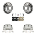 Transit Auto Rear Disc Brake Caliper Coated Rotors And Ceramic Pads Kit For 2003 Chevrolet Silverado 2500 HD Suburban GMC Sierra KCG-100866N