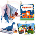 Adofi Soft Baby Books 0-3-6-12 Months,2 Packs Interactive 3D Baby Cloth Books, Newborn Toys Gifts, Touch and Adofi Feel Crinkle Books, My First Fabric Quiet Book Fabric Quiet Book