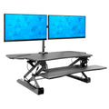 Mount-It! Extra Wide Sit-Stand Desk Converter with Dual Monitor Mount, Up To 32 Screens