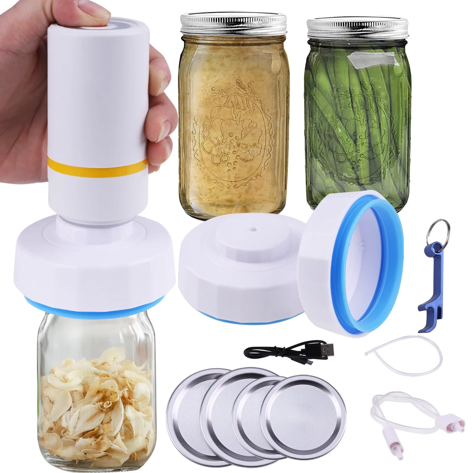 Mason Jar Vacuum Sealer Kit Electric Jar Vacuum Sealer for Food Storage