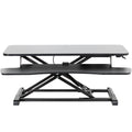 VIVO Black Height Adjustable 38 Standing Desk Monitor Riser, Sit Stand Tabletop