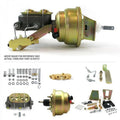 Helix Suspension Brakes & Steering  1955-1964 Chevy Offset Firewall Mount Power 8 in. Dual Brake Booster Kit LS Disc & Drum