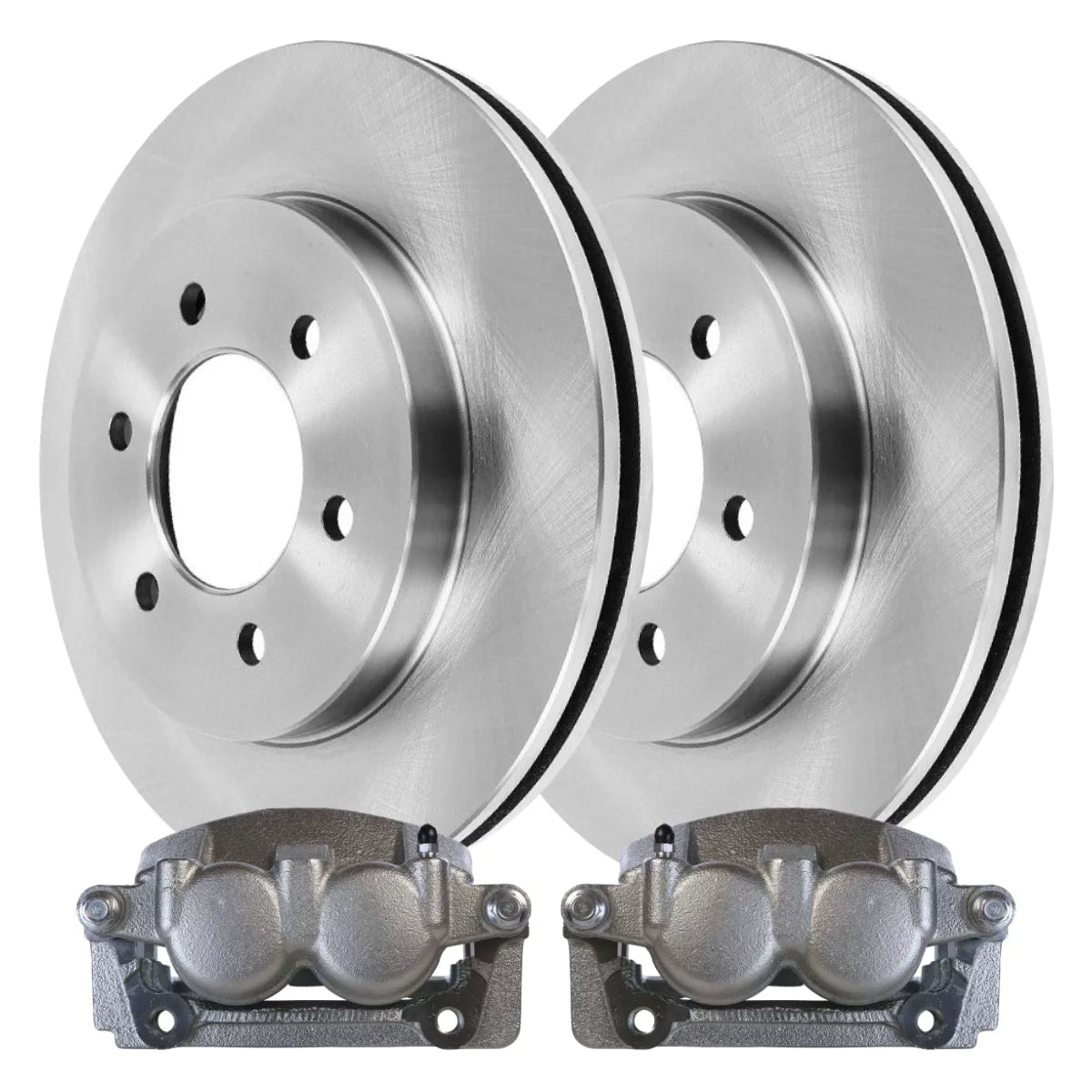 AutoShack Front Brake Calipers and Rotors Kit Driver and Passenger Side Replacement for 2005 2006 2007 2008 Ford F-150 2006-2008 Lincoln Mark LT 4.2L 4.6L 5.4L V6 V8 4WD AWD