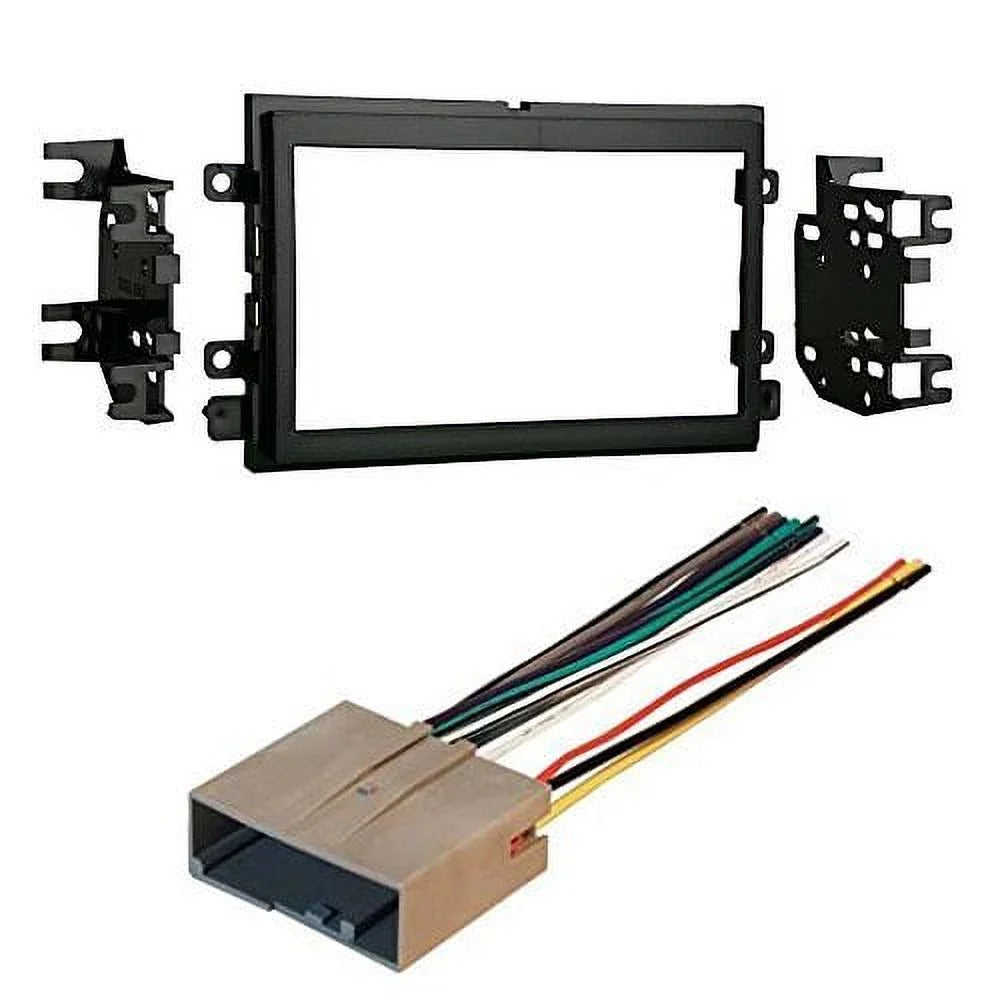 ford 2009 - 2011 f-150 (base model) car cd stereo receiver dash install mounting kit wire harness