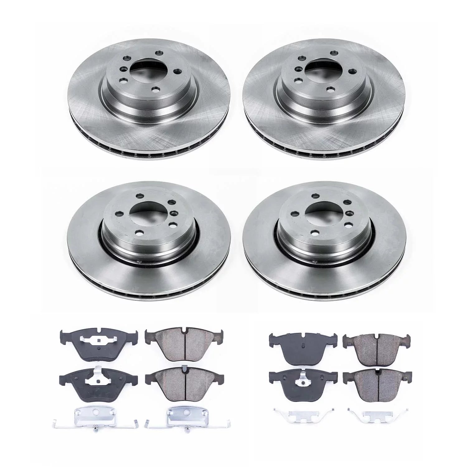 Ultimate Brakes Front and Rear Ceramic Brake Pad and Rotor Kit with Hardware WM81471
