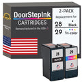 Remanufactured DoorStepInk High Yield Ink Cartridges for Lexmark #28 Black and #29 Tri-Color
