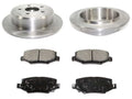 Rear Ceramic Brake Pad and Rotor Kit - Compatible with 2007 - 2017 Jeep Wrangler 2008 2009 2010 2011 2012 2013 2014 2015 2016