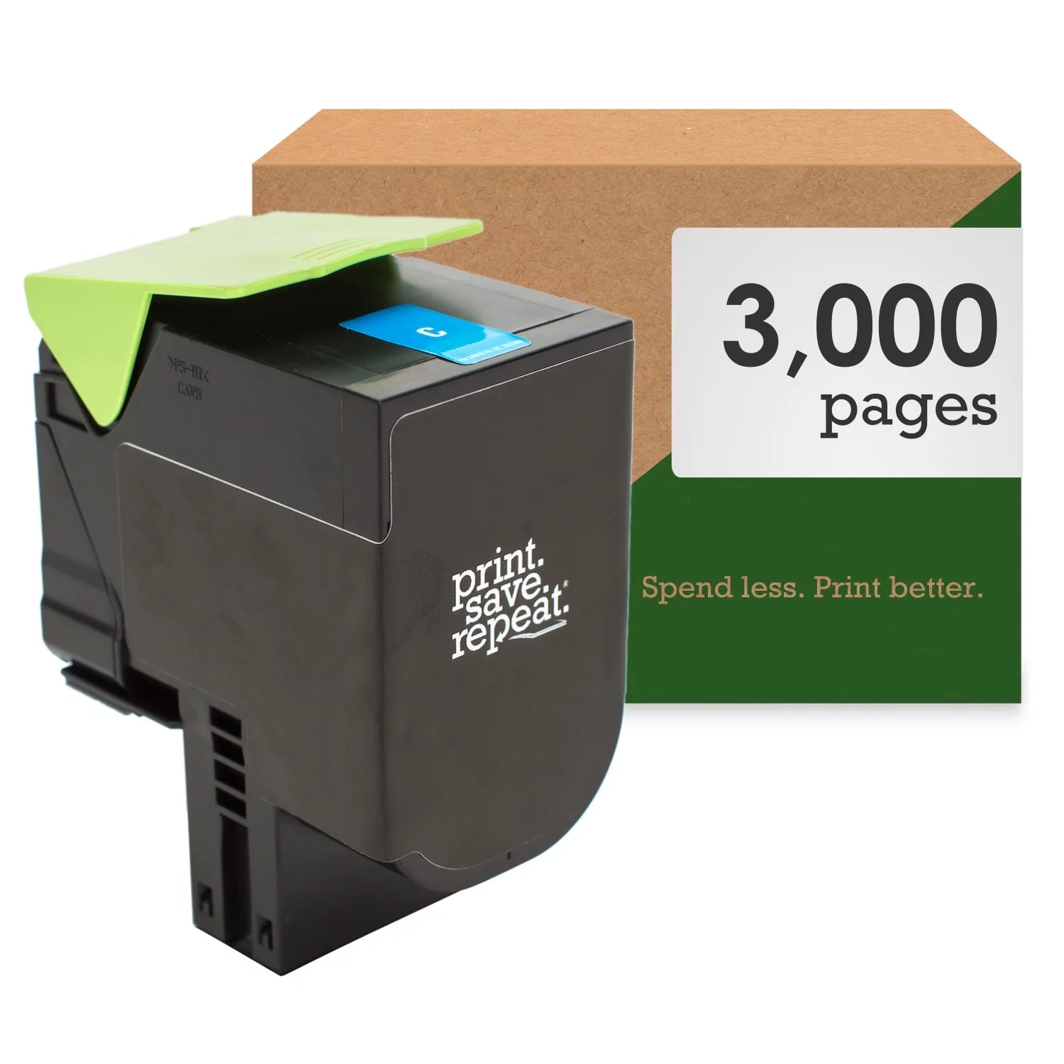 Remanufactured Print.Save.Repeat. Lexmark 701HC Cyan High Yield Toner Cartridge for CS310, CS410, CS510 [3,000 Pages]