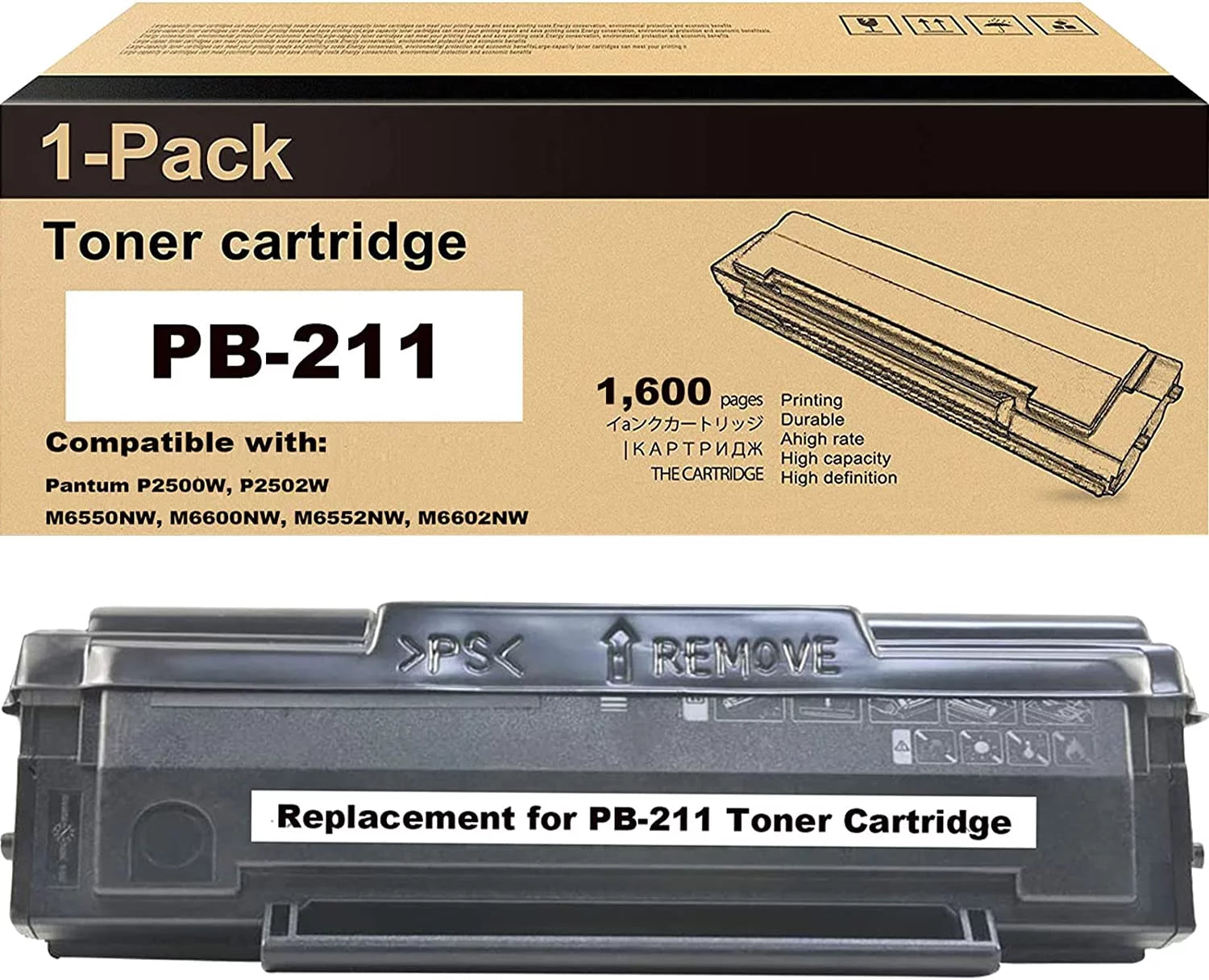 Generic Replacement for Pantum PB-211 PB-211 EV Toner for Pantum M6550 M6550N M6550W M6552NW M6600 M6600N M6600W P2207