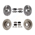 Transit Auto - Front Rear Disc Brake Rotors And Semi-Metallic Pads Kit For 2009 Audi A4 Quattro Sedan Wagon With 288mm Diameter Rotor K8F-103473