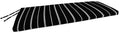 Jordan Manufacturing 48 x 18 Pursuit Shadow Stripe Black Stripe Rectangular Outdoor Bench Cushion with Ties