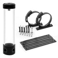 Dracaena G1/4¡± Holes, 55mm OD Cooling acrylic Ball Water reservoir, water tank with metal cover, multi outlets for Computer Water Cooling System, 200MM Length