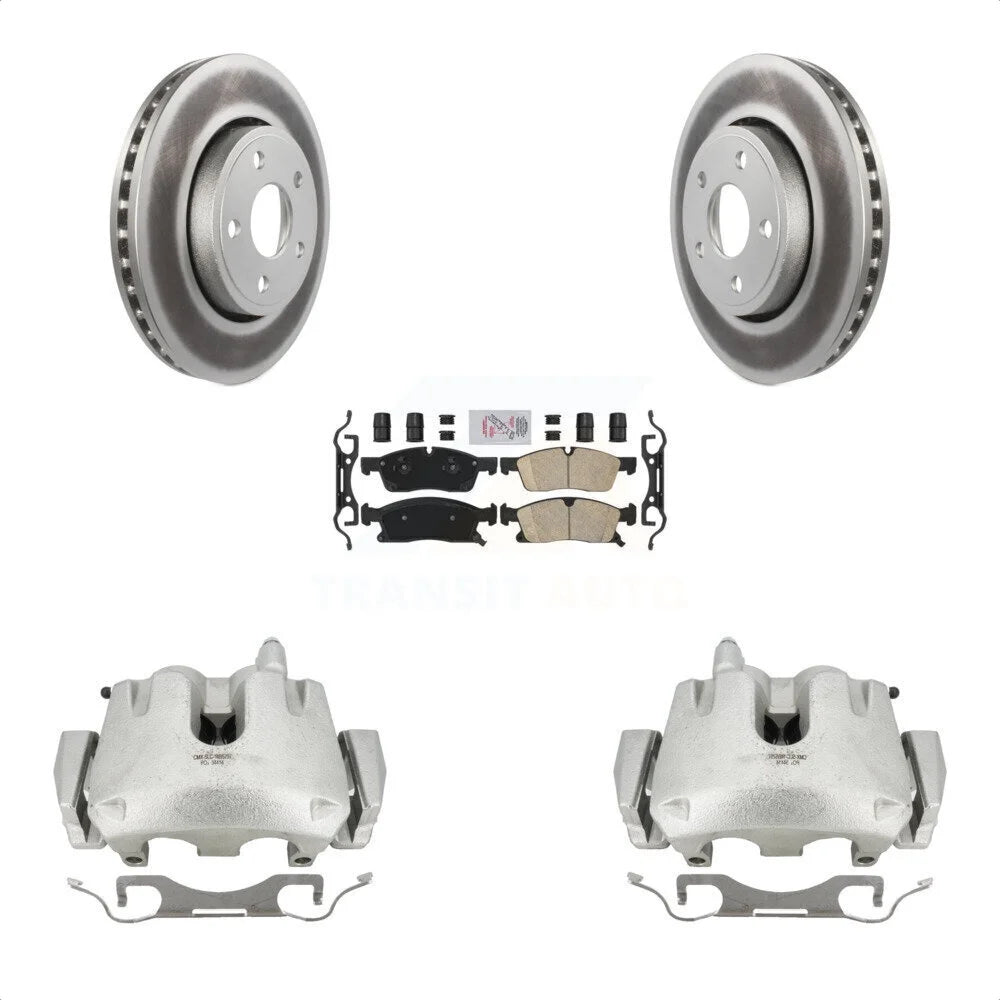 Transit Auto Front Disc Brake Caliper Coated Rotors And Ceramic Pads Kit For Jeep Grand Cherokee With 330mm Diameter Rotor KCG-100384N