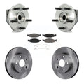 Transit Auto - Front Hub Bearing Assembly With Disc Brake Rotors And Ceramic Pads Kit For 1999-2002 Jeep Grand Cherokee Teves & ATE Caliper KBB-122467