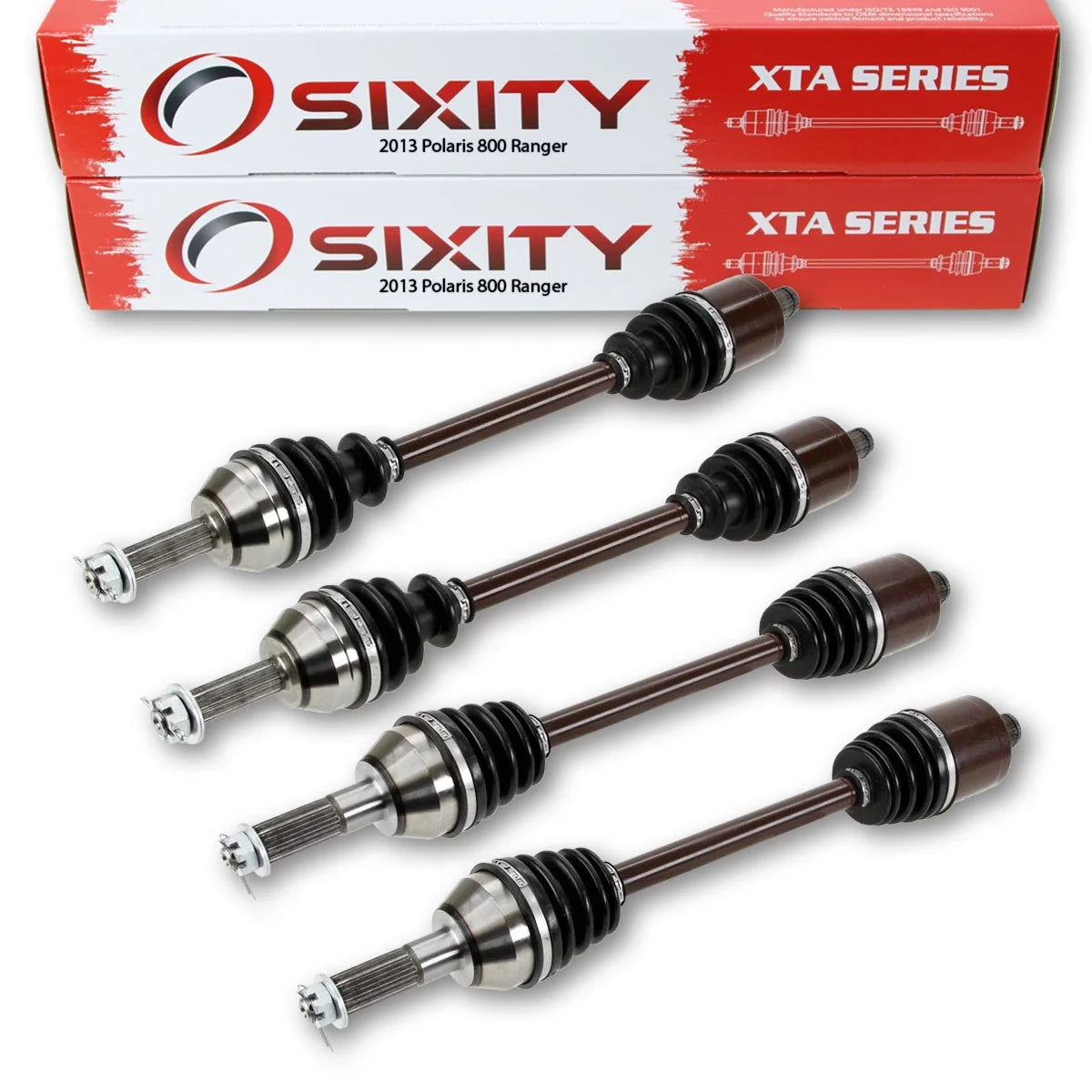 Sixity 2013 compatible with Polaris 800 Ranger 4X4 Front Rear Left Right XTA Axles Four Driver Passenger R13RH76AG AH AN EFI Midsize