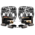 Power Stop Front and Rear Stock Replacement Brake Pad and Rotor Kit with Calipers KCOE6943 Fits 2015 Infiniti Q50