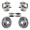Transit Auto - Front Hub Bearing Assembly With Disc Brake Rotors And Ceramic Pads Kit For 1999-2002 Jeep Grand Cherokee Teves & ATE Caliper KBB-100448