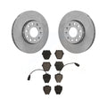 Transit Auto - Front Disc Brake Rotors And Ceramic Pads Kit For Volkswagen Passat Audi A4 Quattro K8T-100290