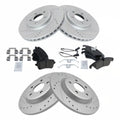 For Audi 2009-2011 A4 Quattro Brake Pad and Rotor Kit Front and Rear