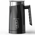 GENIUSLIX Milk Steamer and Frother 10.1 oz - This Electric Milk  Frother Makes Soft Hot or Cold Foam for Your Latte, Cappuccino and Macchiato - Automatic Milk Foamer With Ergonomic Handle (BLACK)