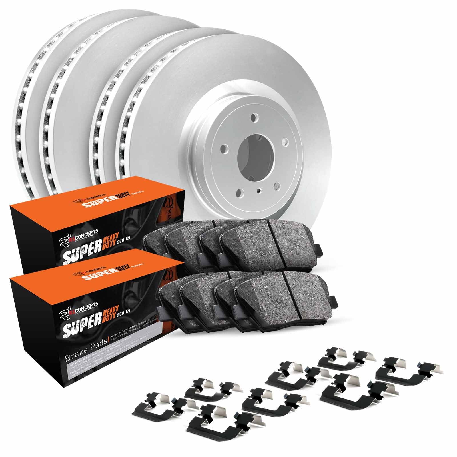 R1 Concepts Wdxh2 54094 R1 Brake Rotors Carbon Coated W/ Sup Dty Pads & Hdw Fits select: 2011-2022 FORD F350