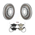 Transit Auto - Front Coated Disc Brake Rotors And Semi-Metallic Pads Kit For Audi A4 Quattro A6 S4 S6 With 312mm Diameter Rotor KGA-100595