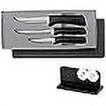 RADA Anthem Series Set of 3 Kitchen Knife Silver Handled Set With Knife Shaprener