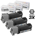 LD Compatible Dell 331-0719 Set of 3 Black Laser Toner Cartridges for use in Dell 2150cdn, 2150cn, 2155cdn & 2155cn s