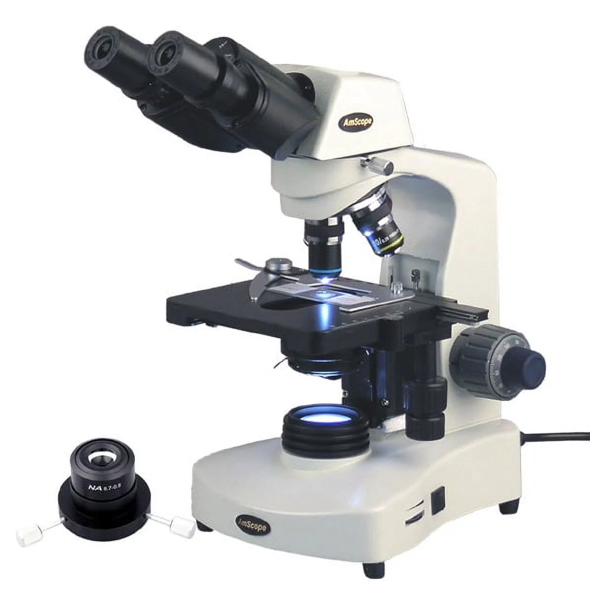 AmScope 40X-1600X 3W LED Siedentopf Binocular Darkfield Compound Microscope New
