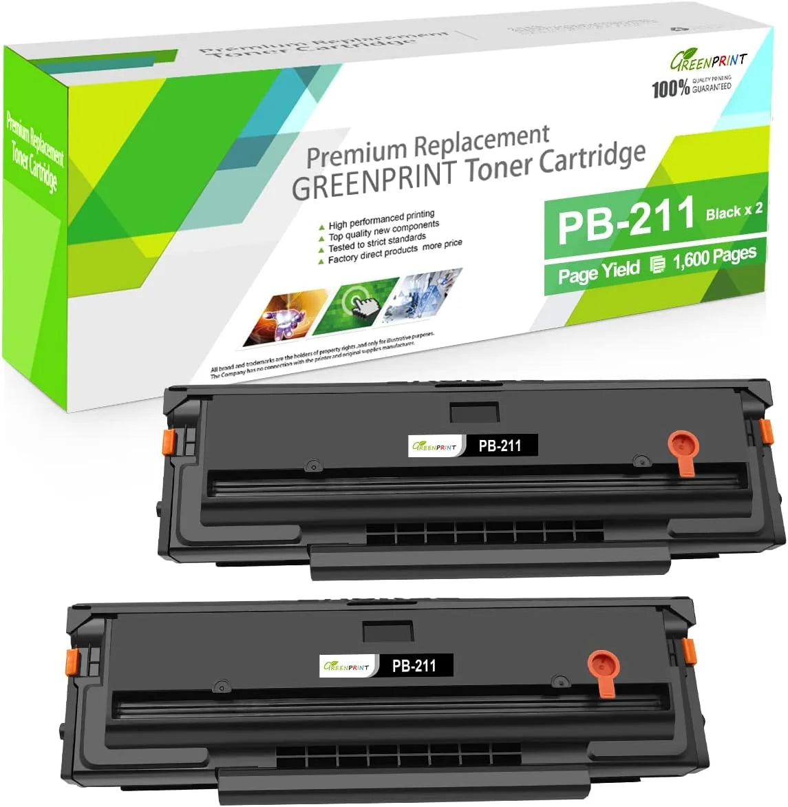 GREENPRINT PB-211 PB211 PB 211 PB-211EV PB211EV PB 211EV Compatible Toner Cartridge [ 1600 Pages ] for P2500W P2502W