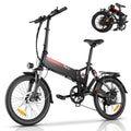 Elifine 500W 20 Folding Electric Bike for Adults,  Full Suspension Foldable Ebike with 5 Riding Modes, 48V 7.8Ah Battery, Aluminum Alloy Commuter Electric Bicycle up to 50 Miles