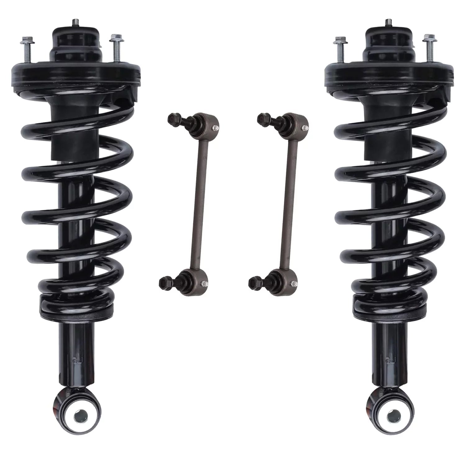 Detroit Axle - Rear Struts Sway Bars kit for 2007-2017 Ford Expedition Lincoln Navigator Complete 2 Struts with Coil Spring 2 Rear Sway Links 2008 2009 10 2011 2012 2013 2014 2015 2016 Replacement