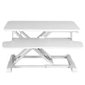 VIVO White 26 Height Adjustable Standing Desk Monitor Riser Sit Stand Tabletop