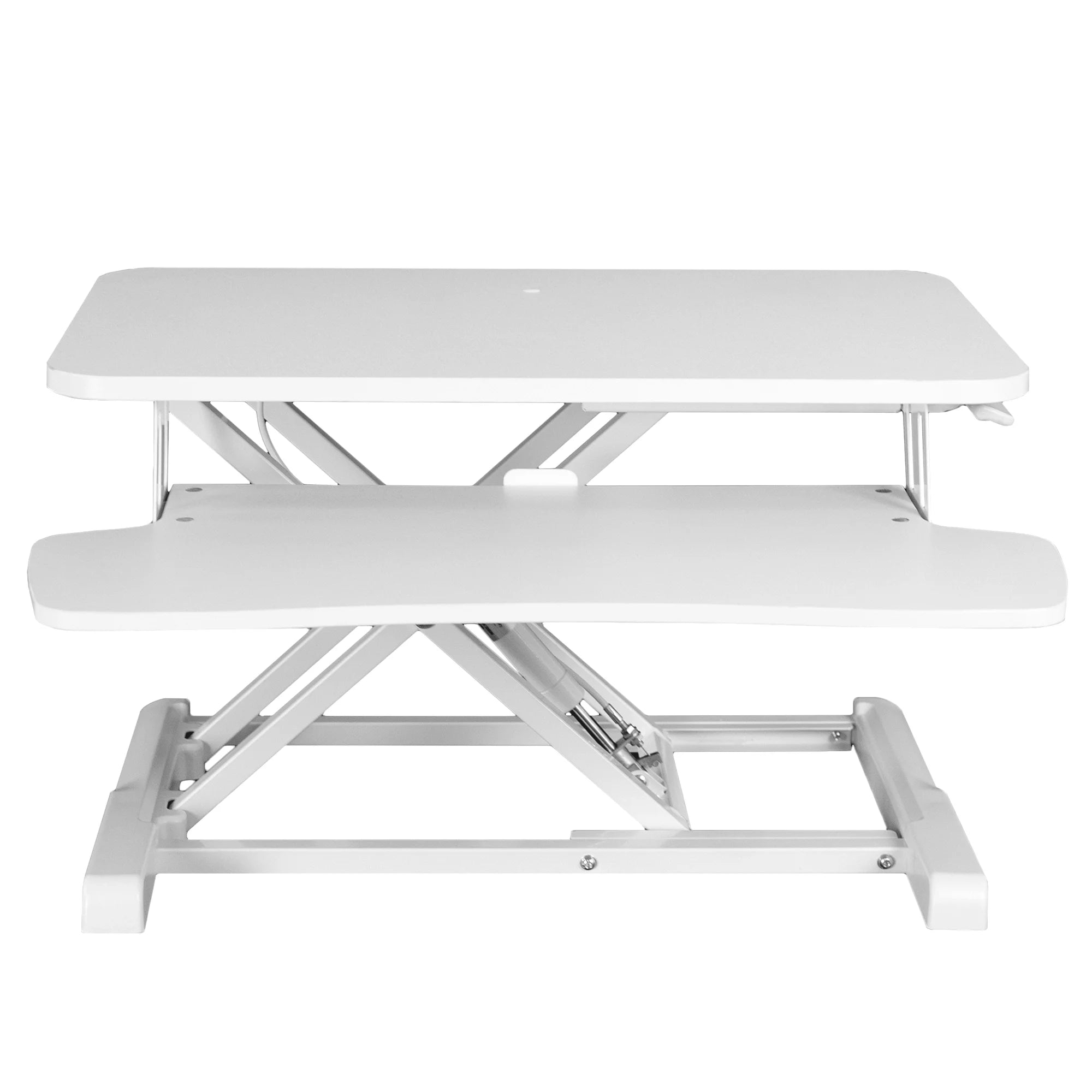 VIVO White 26 Height Adjustable Standing Desk Monitor Riser Sit Stand Tabletop
