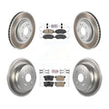 Transit Auto - Front Rear Ceramic Pads And Coated Disc Brake Rotors Kit For 2012-2016 Honda CR-V FWD KGA-101776