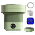 Otufan 8L Mini Folding Washing Machine Half Automatic Washt for underwear, baby clothes and other small clothes, Green