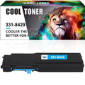 Cool Toner Compatible Toner for Dell 331-8432 C3760 C3760dn C3765 Printer Ink (Cyan,1 Pack)