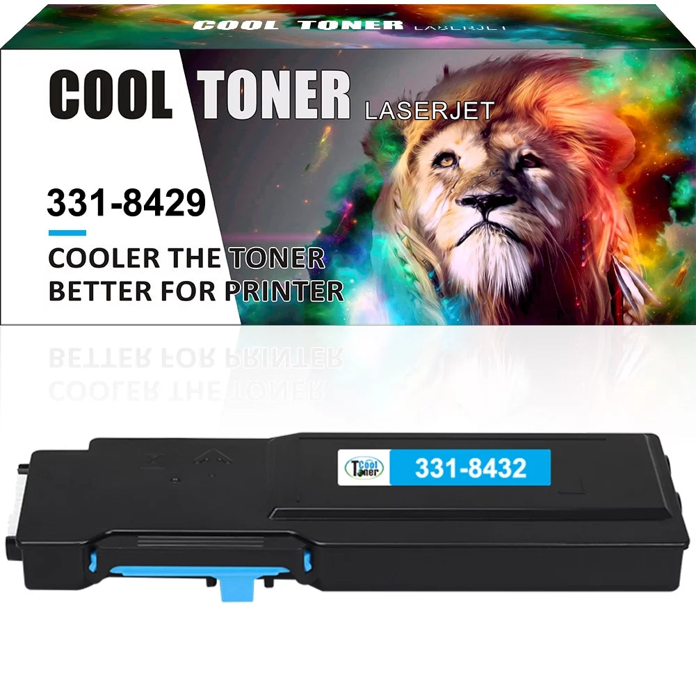 Cool Toner Compatible Toner for Dell 331-8432 C3760 C3760dn C3765 Printer Ink (Cyan,1 Pack)